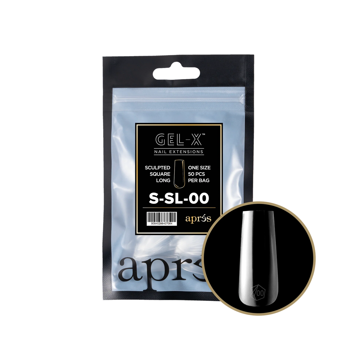 TIPS REFILL BAGS | APRES GEL-X | SCULPTED SQUARE LONG (50pcs
