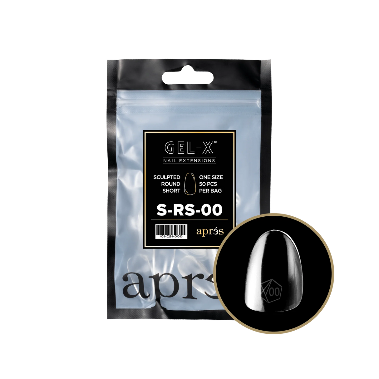 TIPS REFILL BAGS | APRES GEL-X | SCULPTED ROUND SHORT (50pcs)