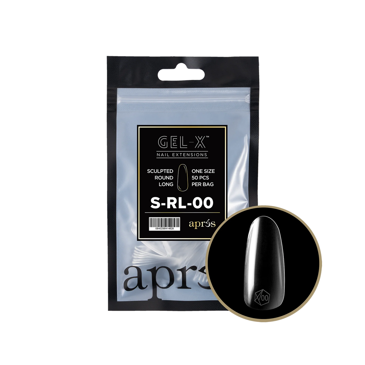 TIPS REFILL BAGS | APRES GEL-X | SCULPTED ROUND LONG (50pcs)