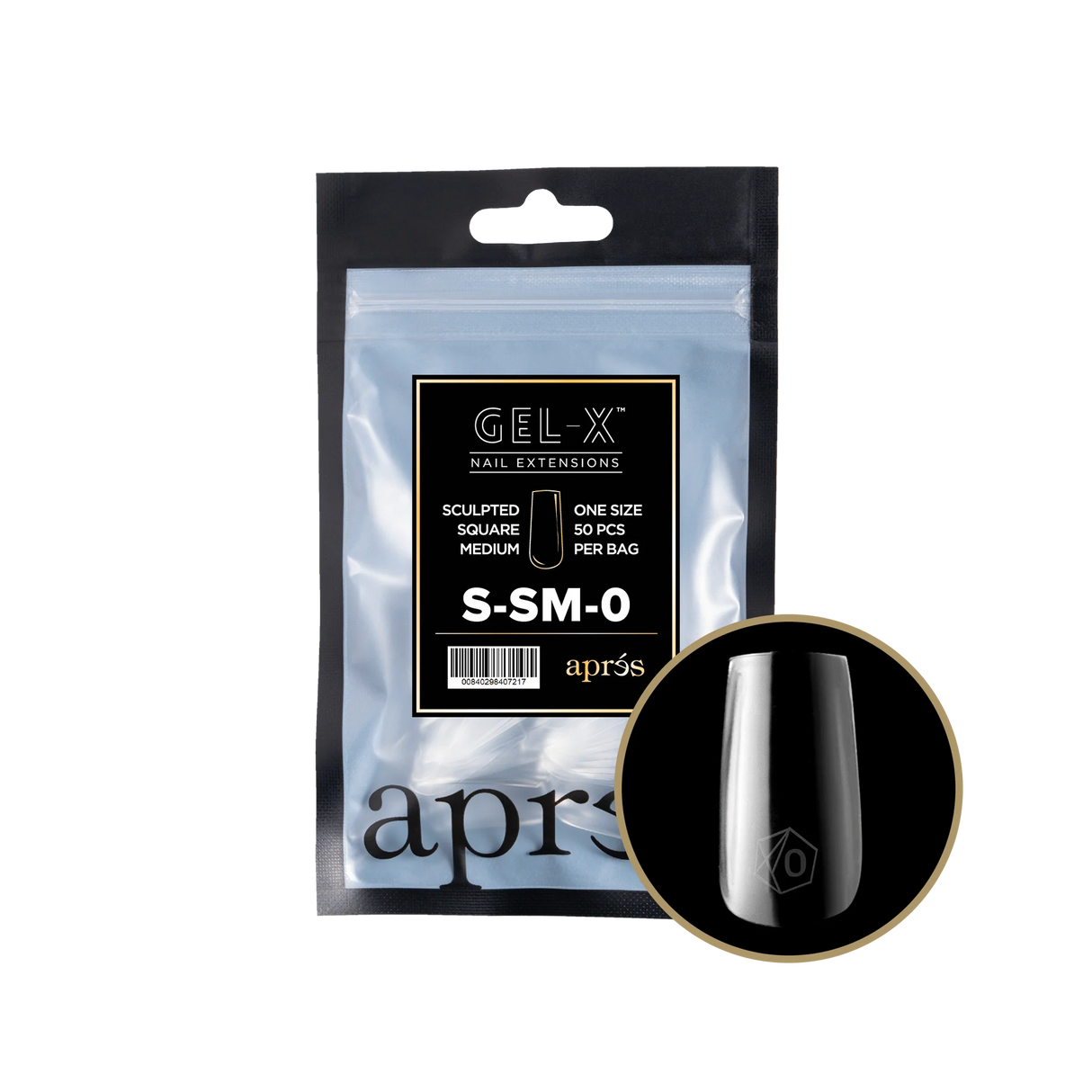 TIPS REFILL BAGS | APRES GEL-X | SCULPTED SQUARE MEDIUM (50pcs)