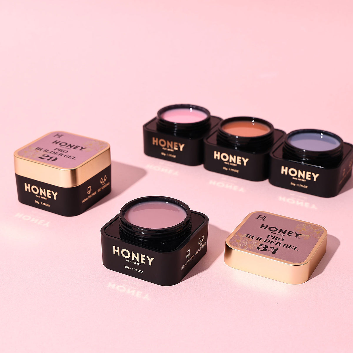 HONEY NAIL SECRET | PRO BUILDER GEL COLLECTION 3 - HEMA & TPO FREE