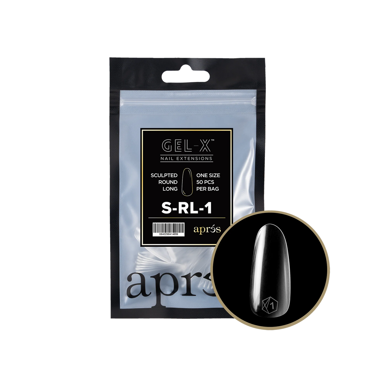 TIPS REFILL BAGS | APRES GEL-X | SCULPTED ROUND LONG (50pcs)