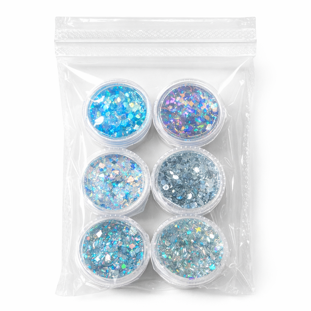 NAIL ART DESIGN | GLITTER SEQUIN - 6 JARS