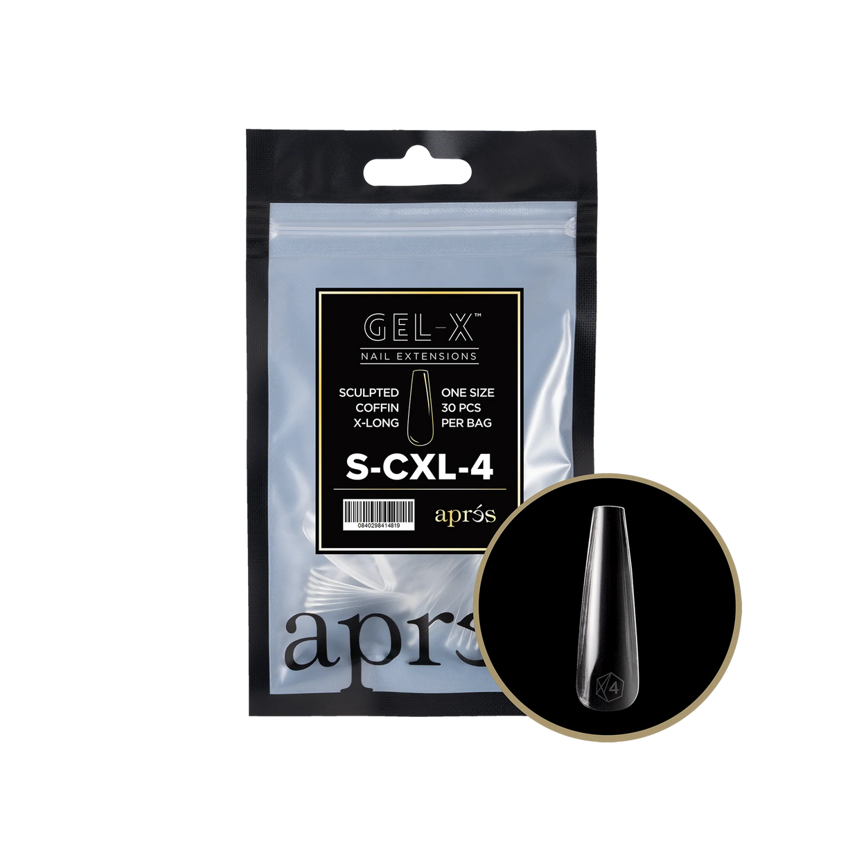 TIPS REFILL BAGS | APRES GEL-X | SCULPTED COFFIN X-LONG (30pcs)