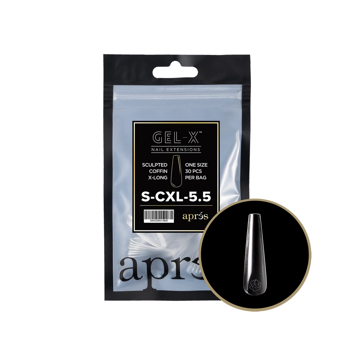 TIPS REFILL BAGS | APRES GEL-X | SCULPTED COFFIN X-LONG (30pcs)