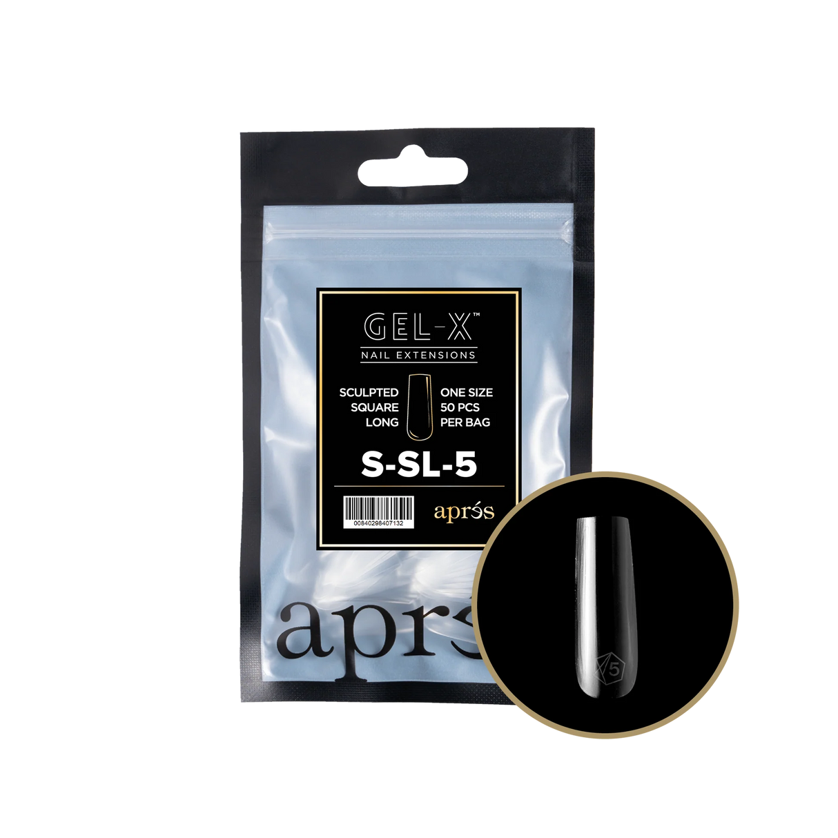 TIPS REFILL BAGS | APRES GEL-X | SCULPTED SQUARE LONG (50pcs)