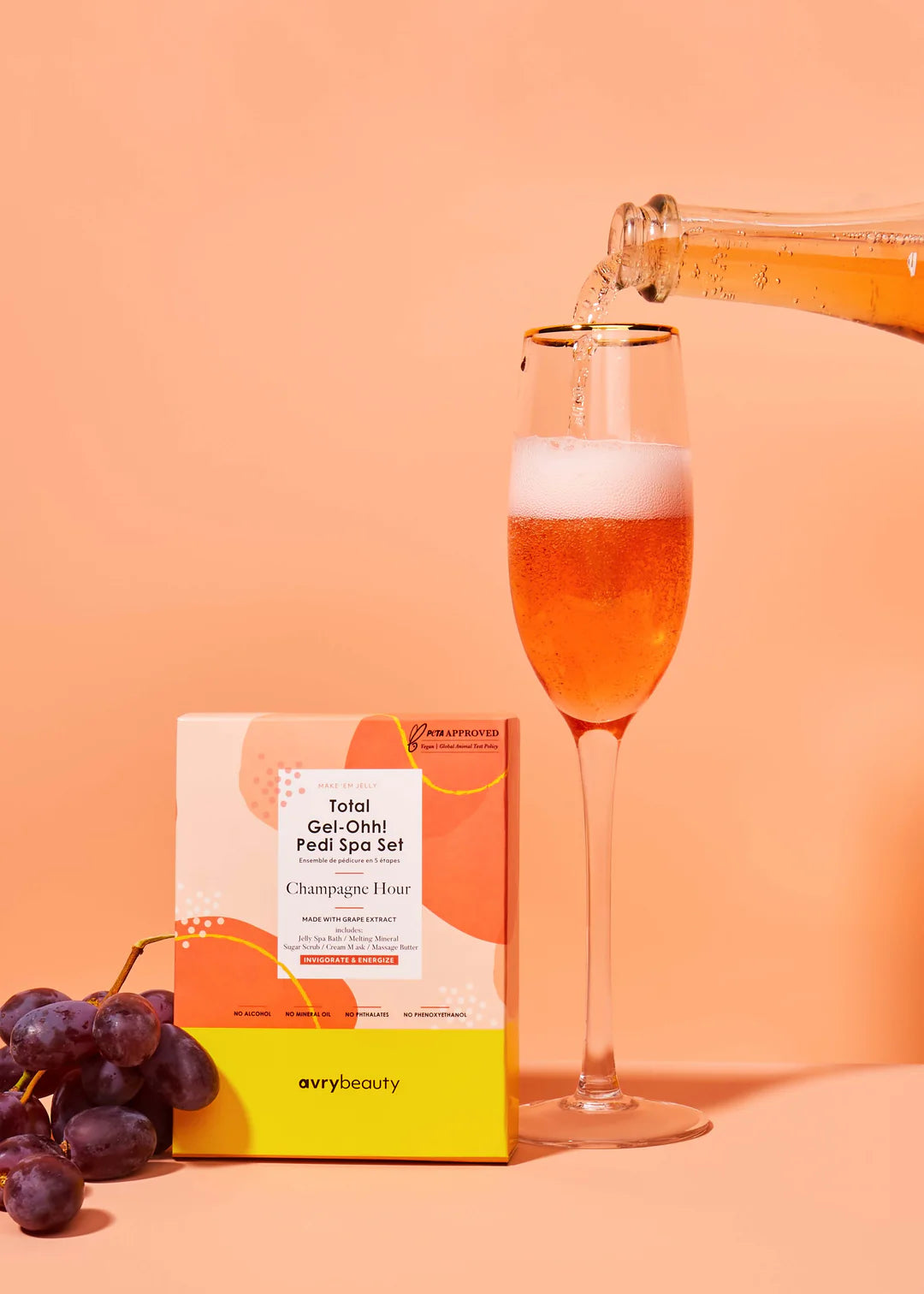 AVRY 5 STEP PEDI KIT - CHAMPAGNE TOAST