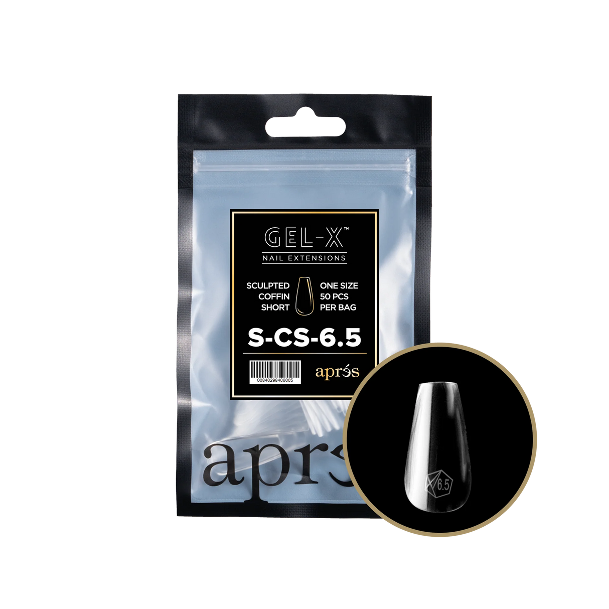 TIPS REFILL BAGS | APRES GEL-X | SCULPTED COFFIN SHORT (50pcs)