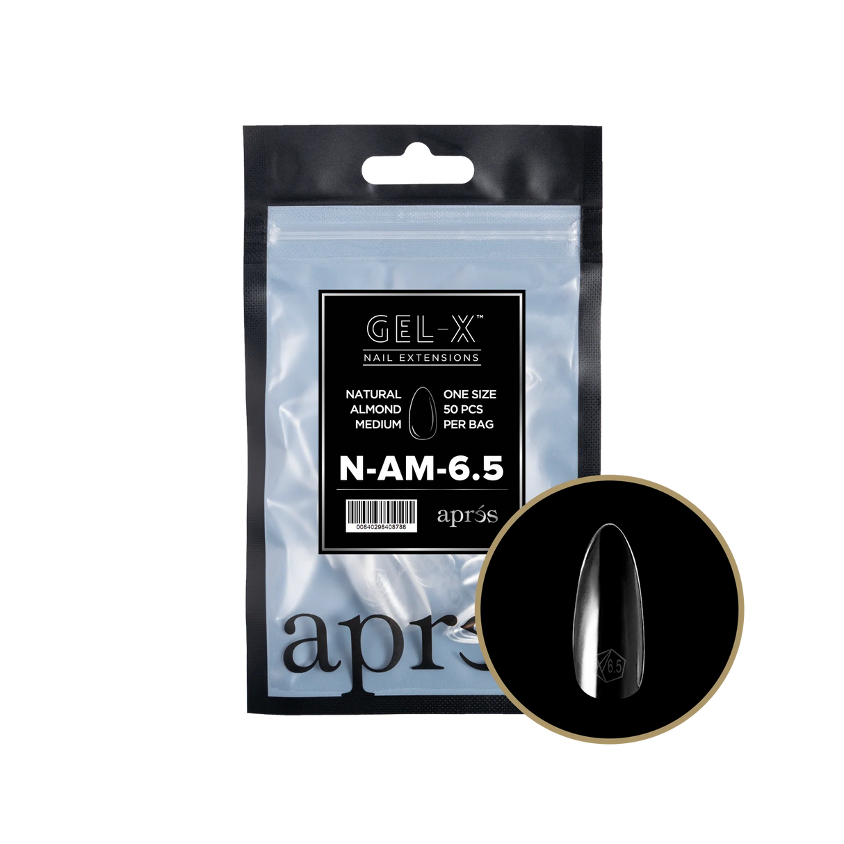 TIPS BAG REFILL | APRES GEL-X | NATURAL ALMOND MEDIUM (50pcs)