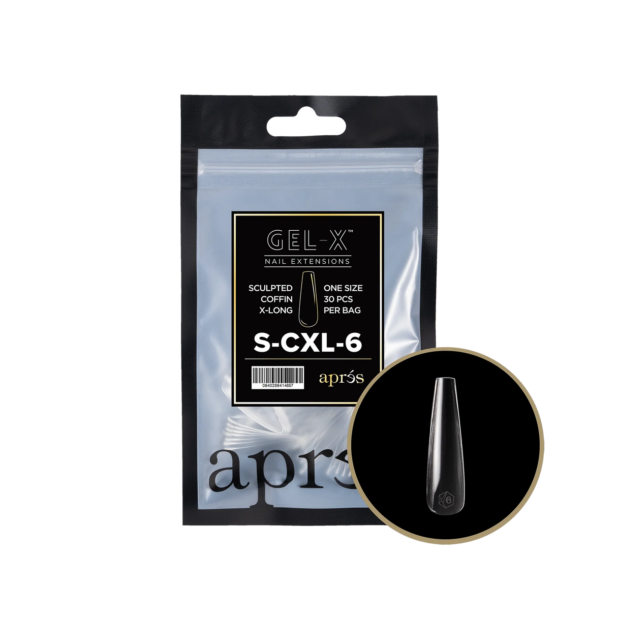 TIPS REFILL BAGS | APRES GEL-X | SCULPTED COFFIN X-LONG (30pcs)