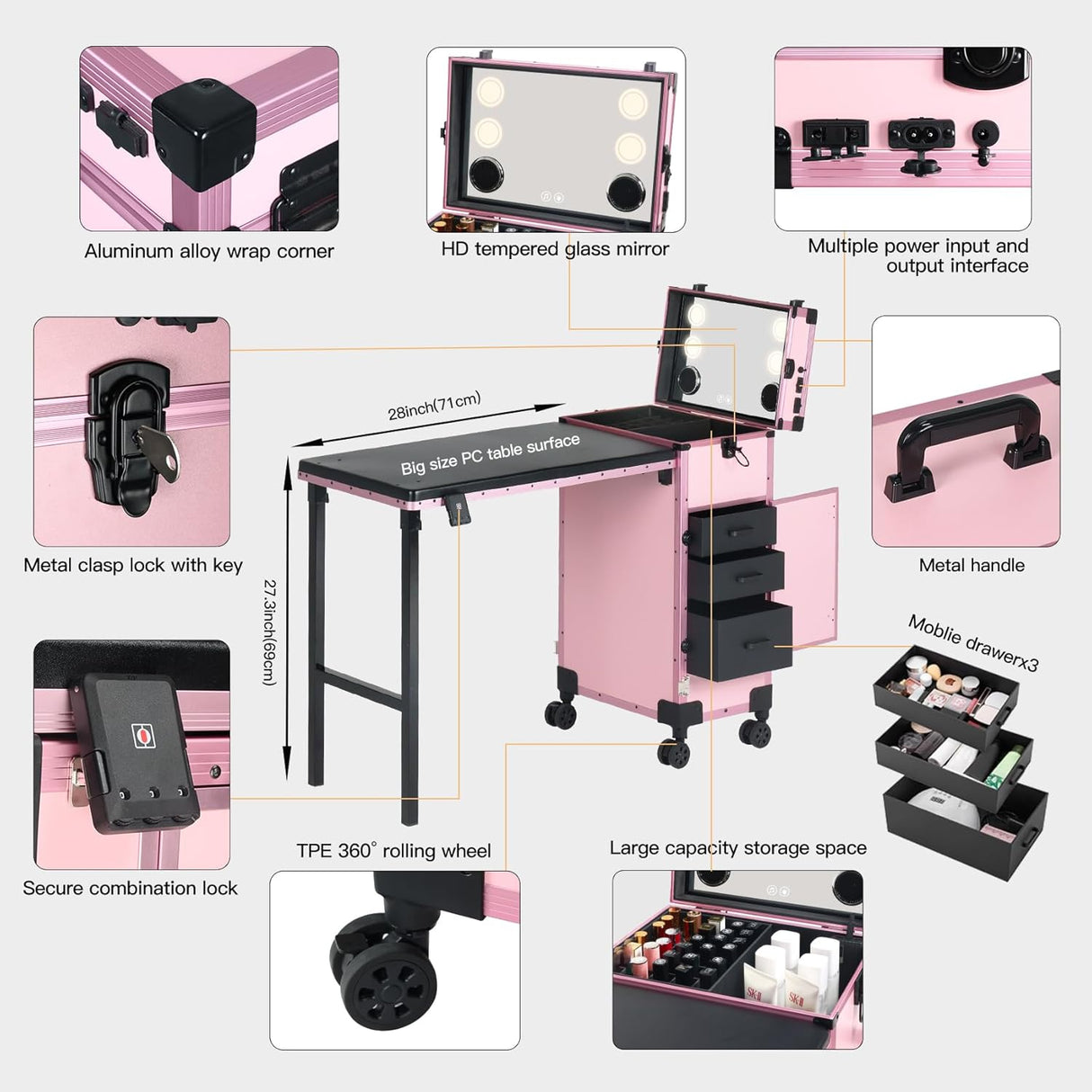 Mobile Manicure Table – Professional Nail Station