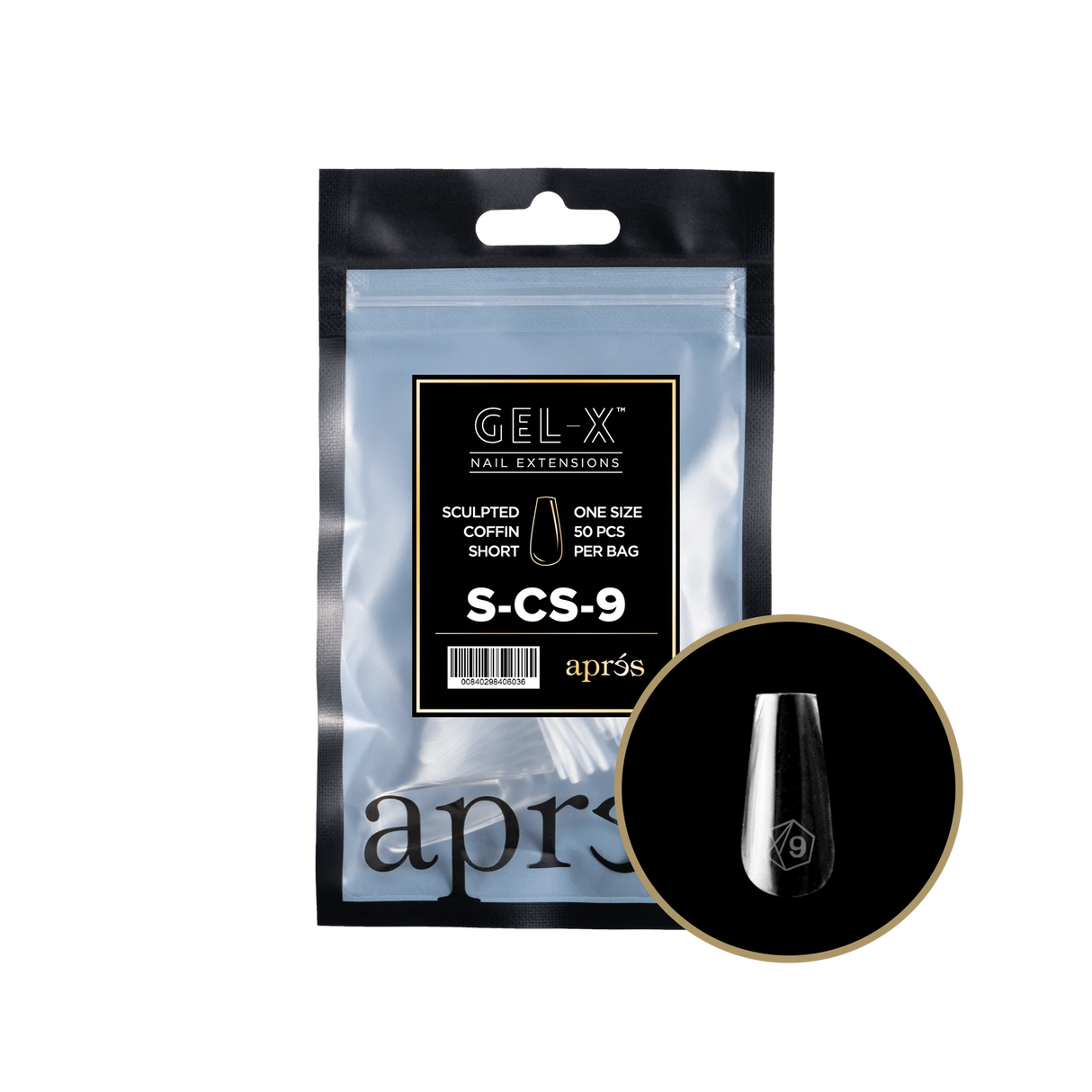TIPS REFILL BAGS | APRES GEL-X | SCULPTED COFFIN SHORT (50pcs)