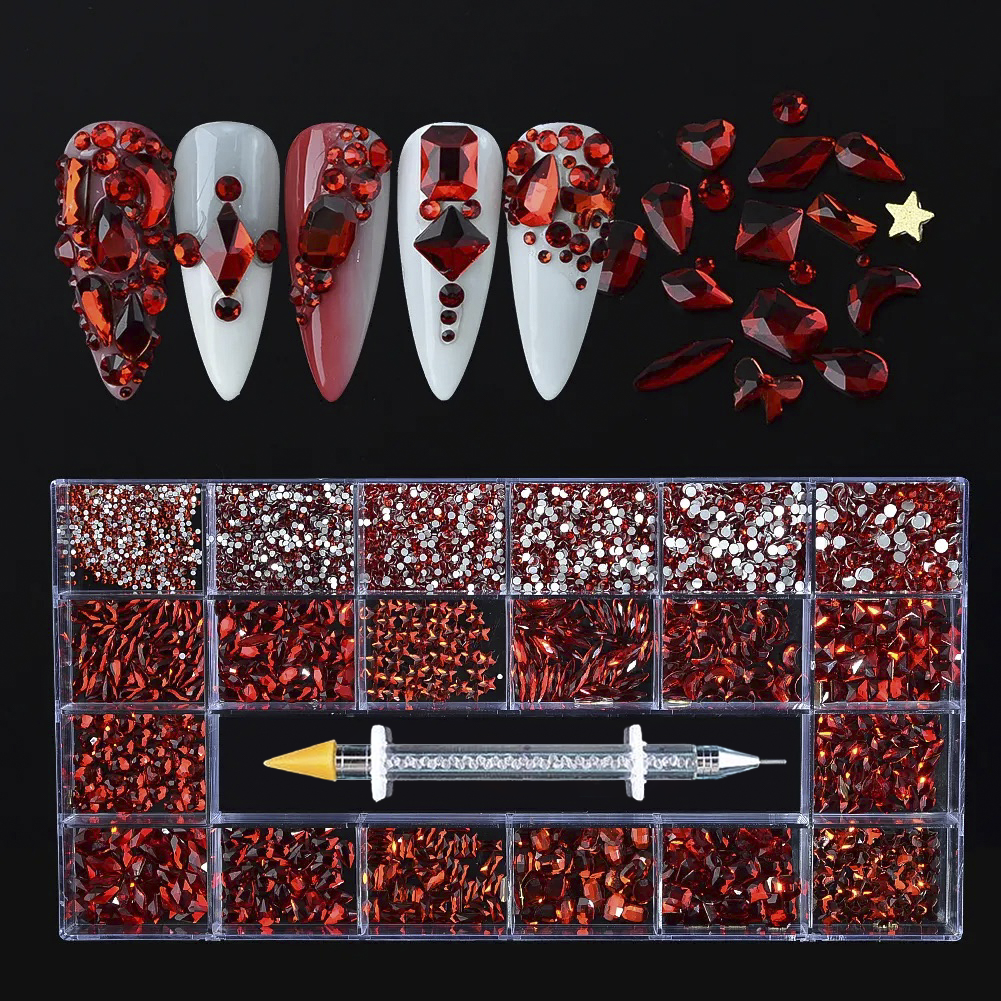 Rhinestone | #5 RED | Box of 24 shapes