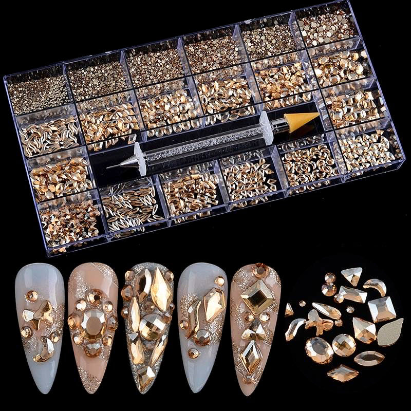 Rhinestone | #11 CHAMPAGNE | Box of 24 shapes