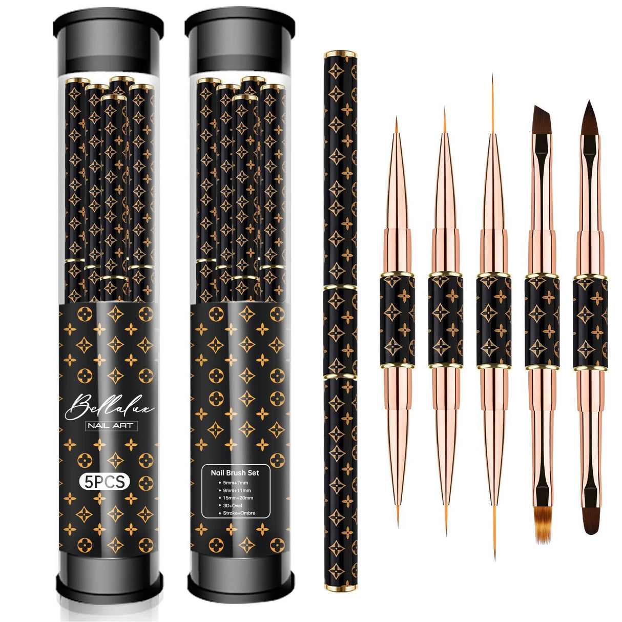 BELLALLUX | LV BRUSH SET DUAL HEAD - 5 PCS