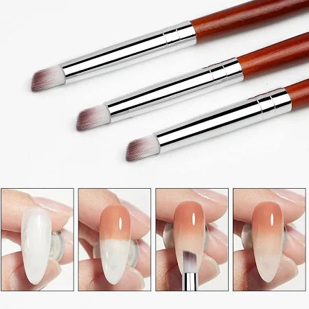 NAIL ART BRUSH | Blooming Angle - Wood Handle