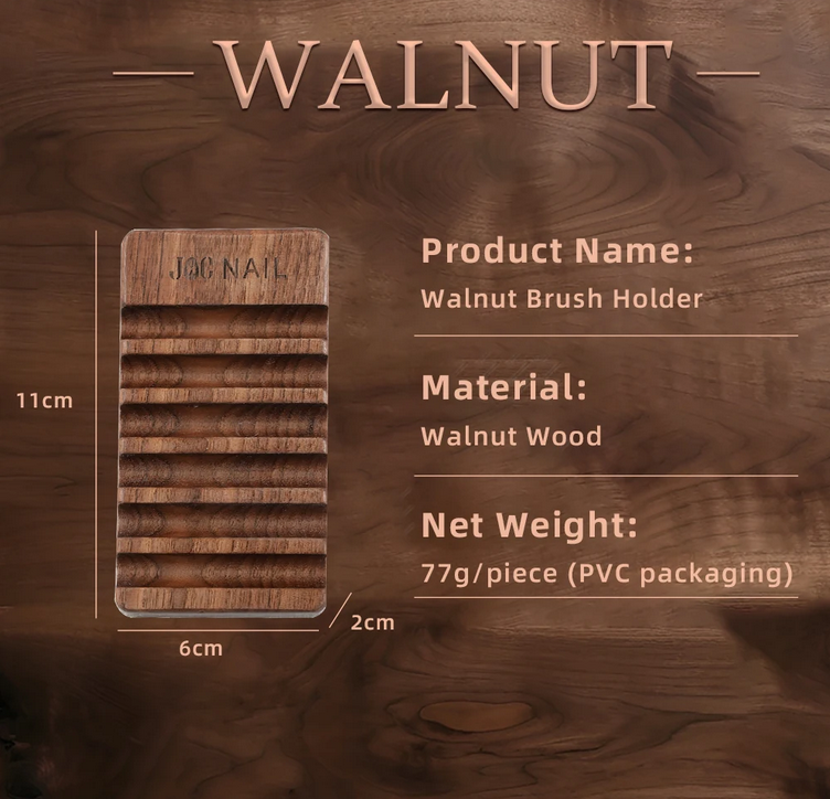 NAIL BRUSH HOLDER | WALNUT BRUSH WOOD