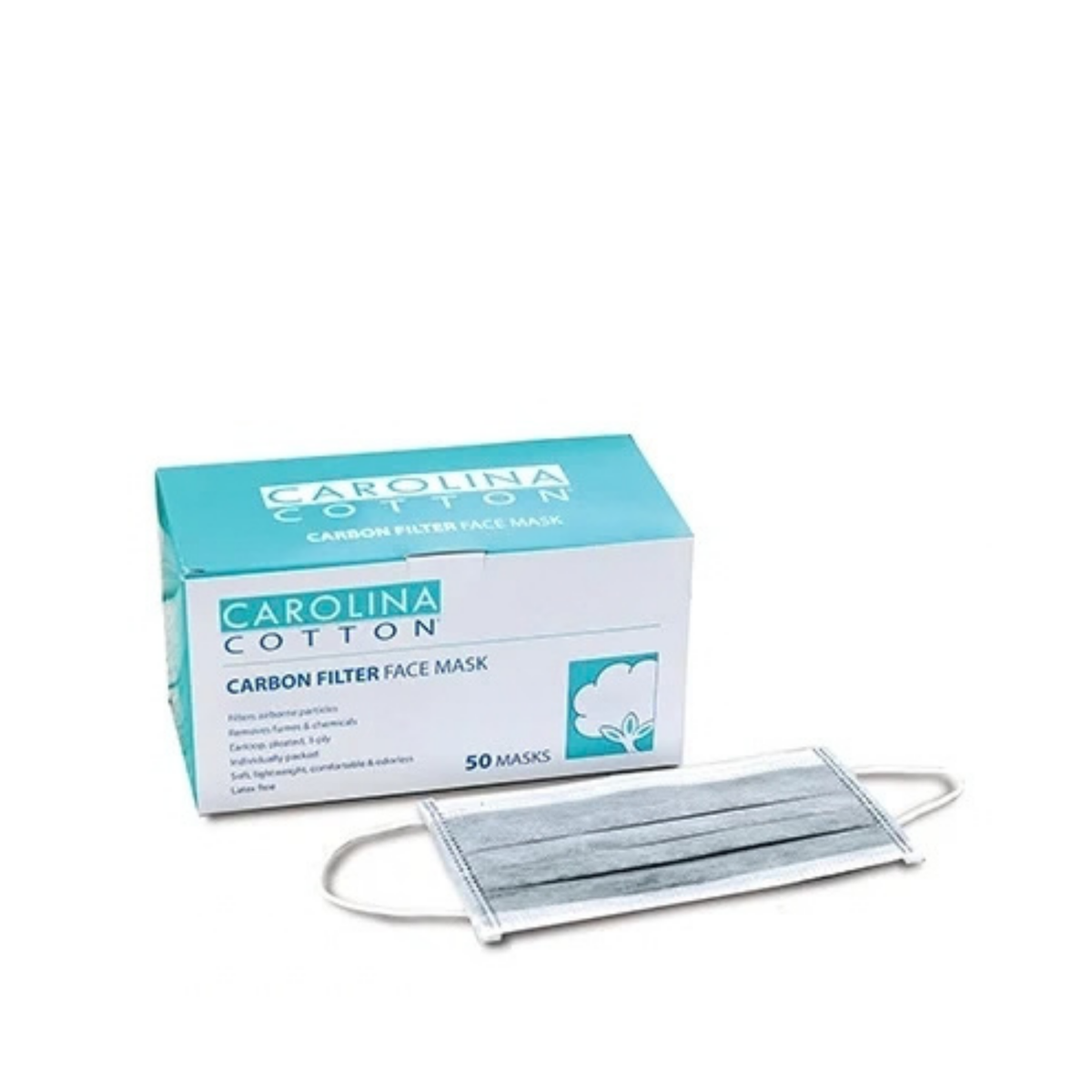 CAROLINA COTTON EARLOOP FACE MASK - CARBON