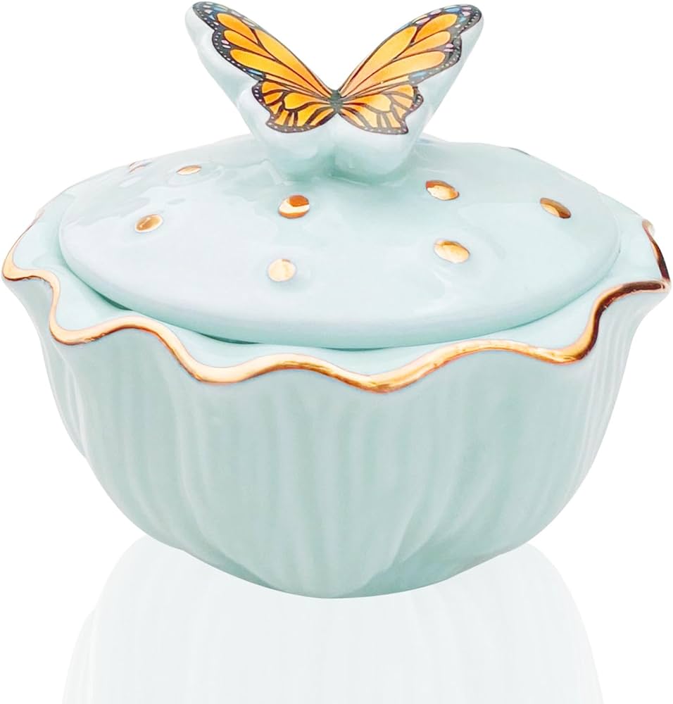 DAPPEN DISH | Ceramic Butterfly - BLUE