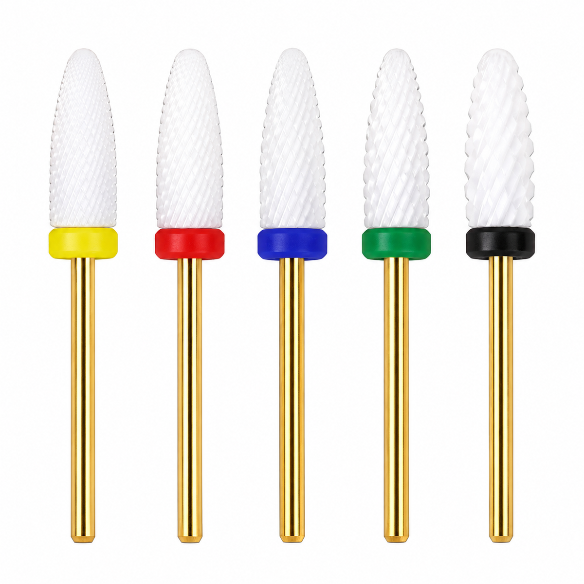 Nail Drill Bit Ceramic White Cone Shaped Bit