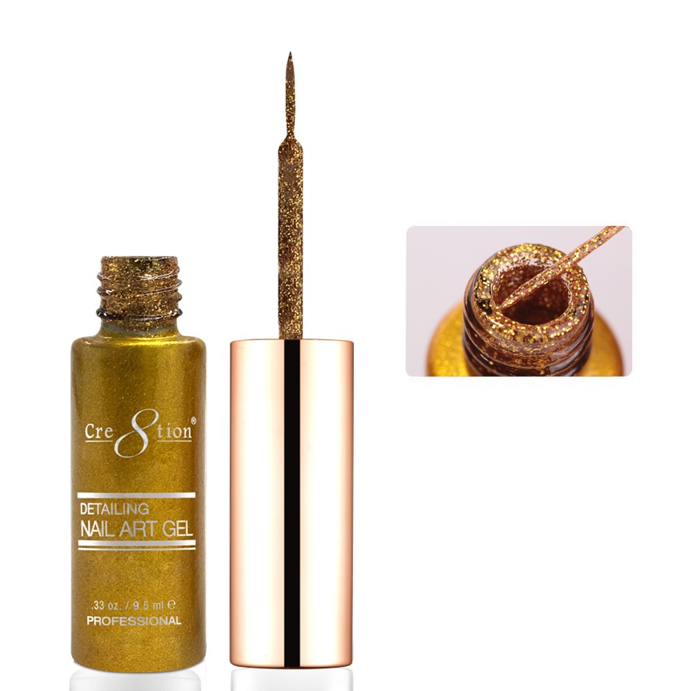 CRE8TION DETAILING NAIL ART GEL 0.33 oz - #26 GOLD GLITTER