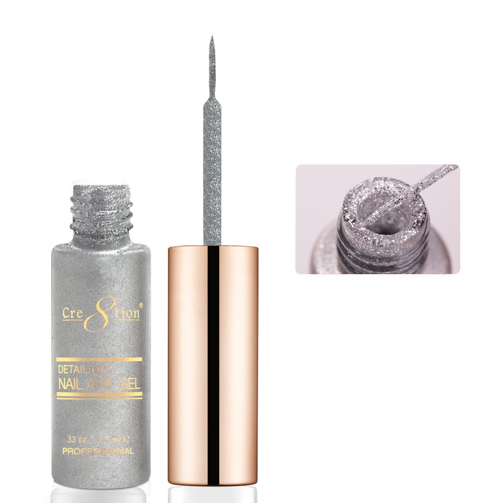 CRE8TION DETAILING NAIL ART GEL 0.33 oz - #27 SILVER GLITTER