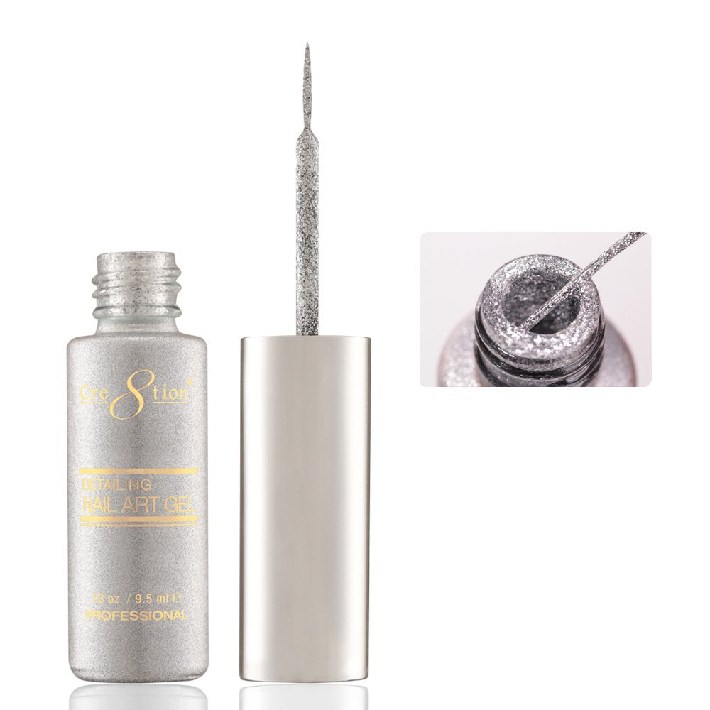 CRE8TION DETAILING NAIL ART GEL 0.33 oz - #41 BRIGHT SILVER PLATINUM