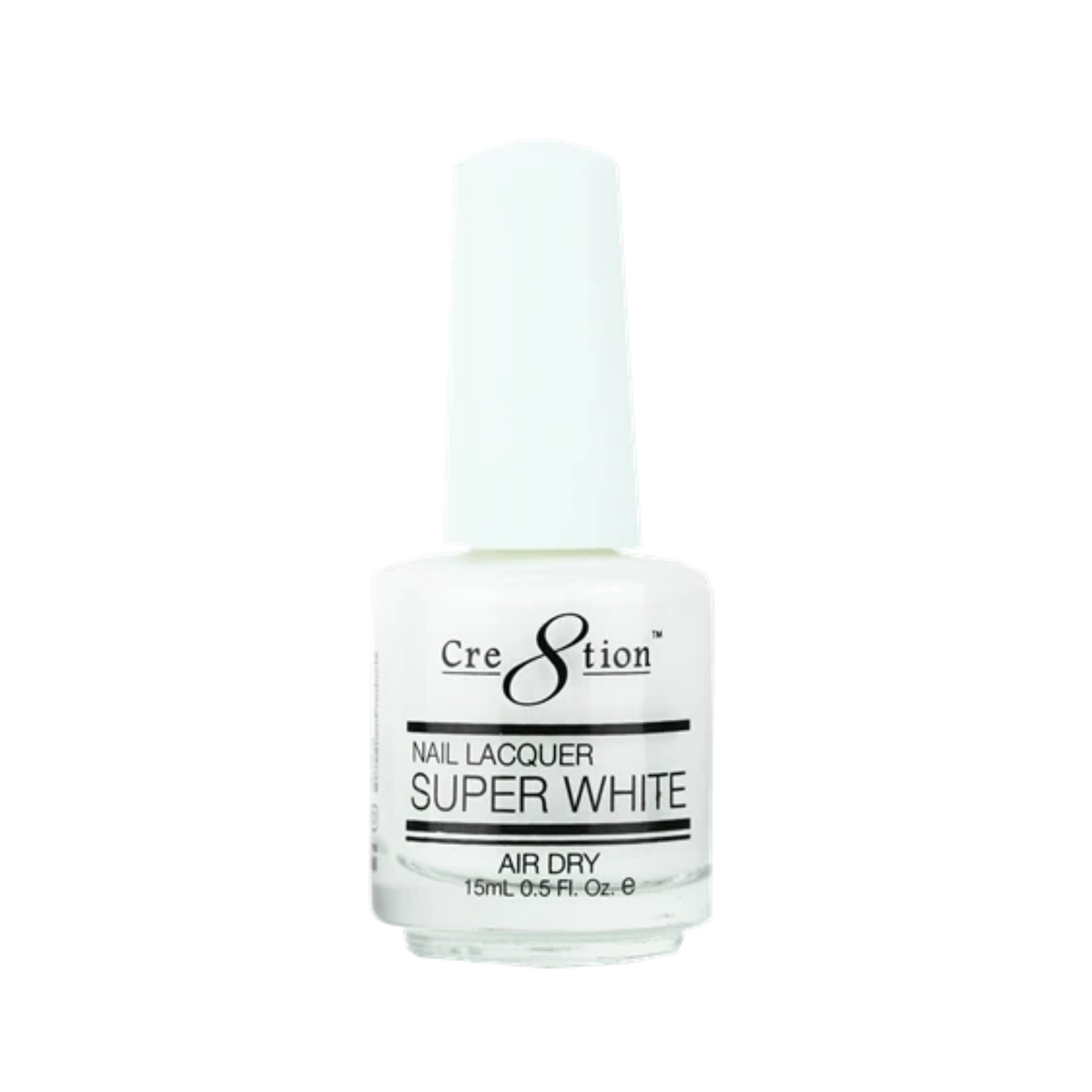 CRE8TION - Nail Lacquer - Super White (0.5oz) - Single