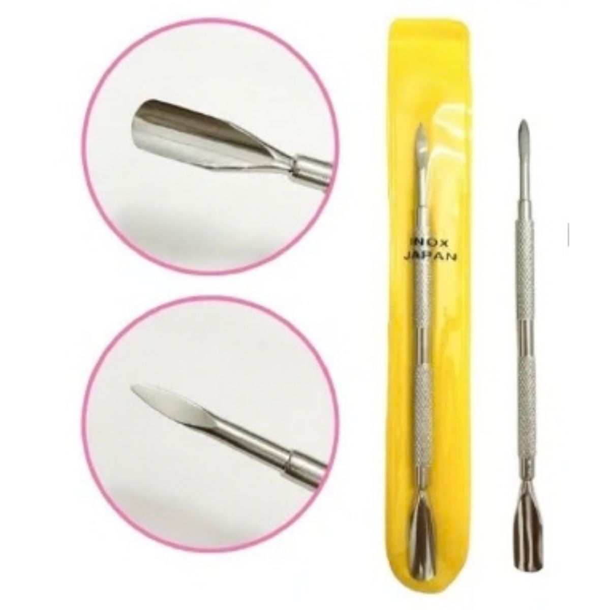 Cuticle Remover Pusher 2 Head / Inox - For Manicure & Pedicure
