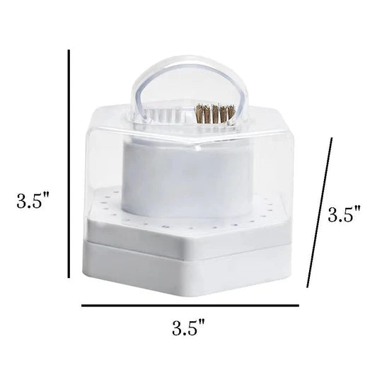 NAIL BIT HOLDER | DIAMOND WITH CLEANSER BURSH