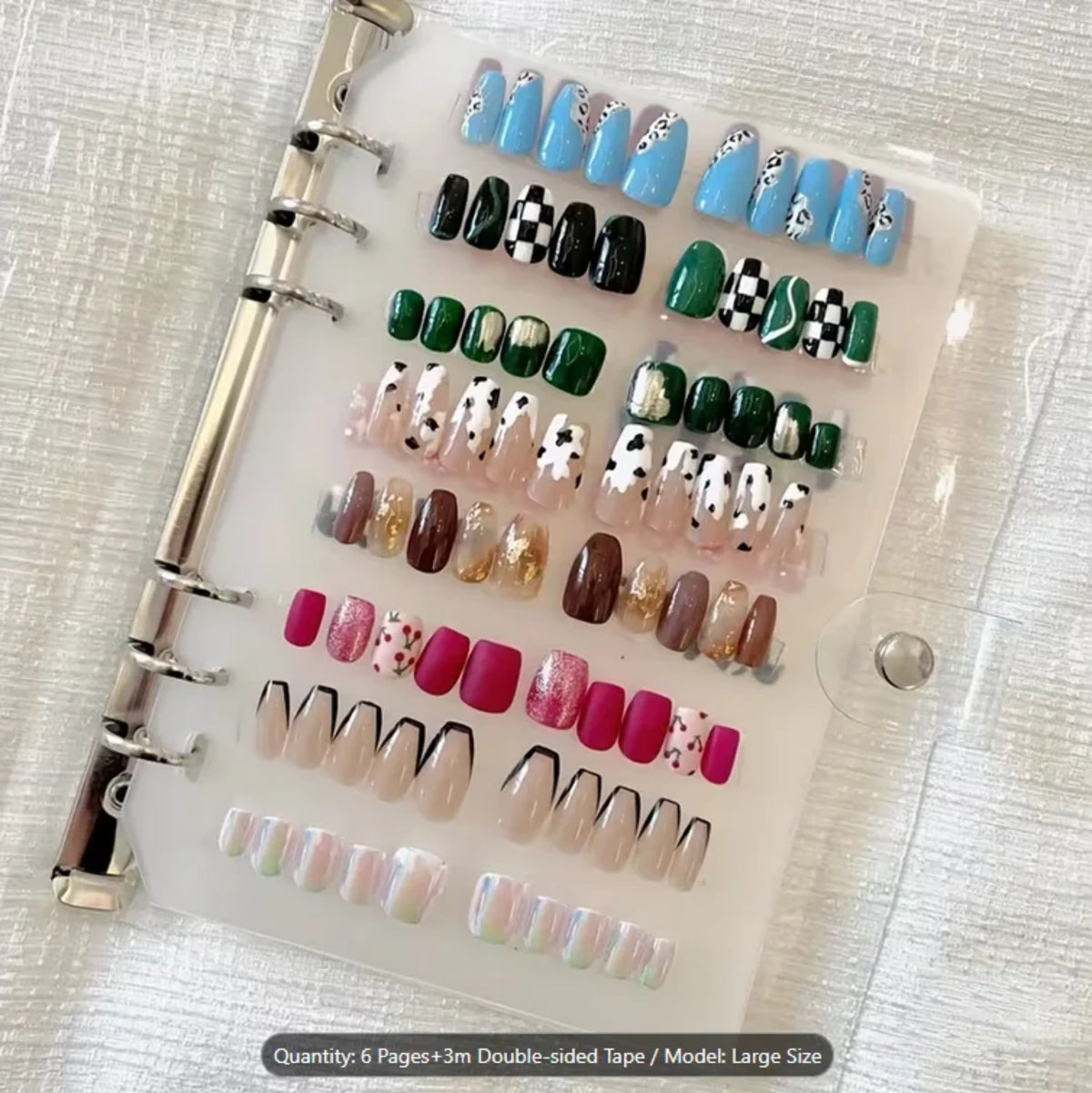 DISPLAY BOOK | CLEAR PLASTIC FOR FLAT BOTTLE TIP SAMPLE - NAIL SAMPLE BOOK FOR NAIL SALON