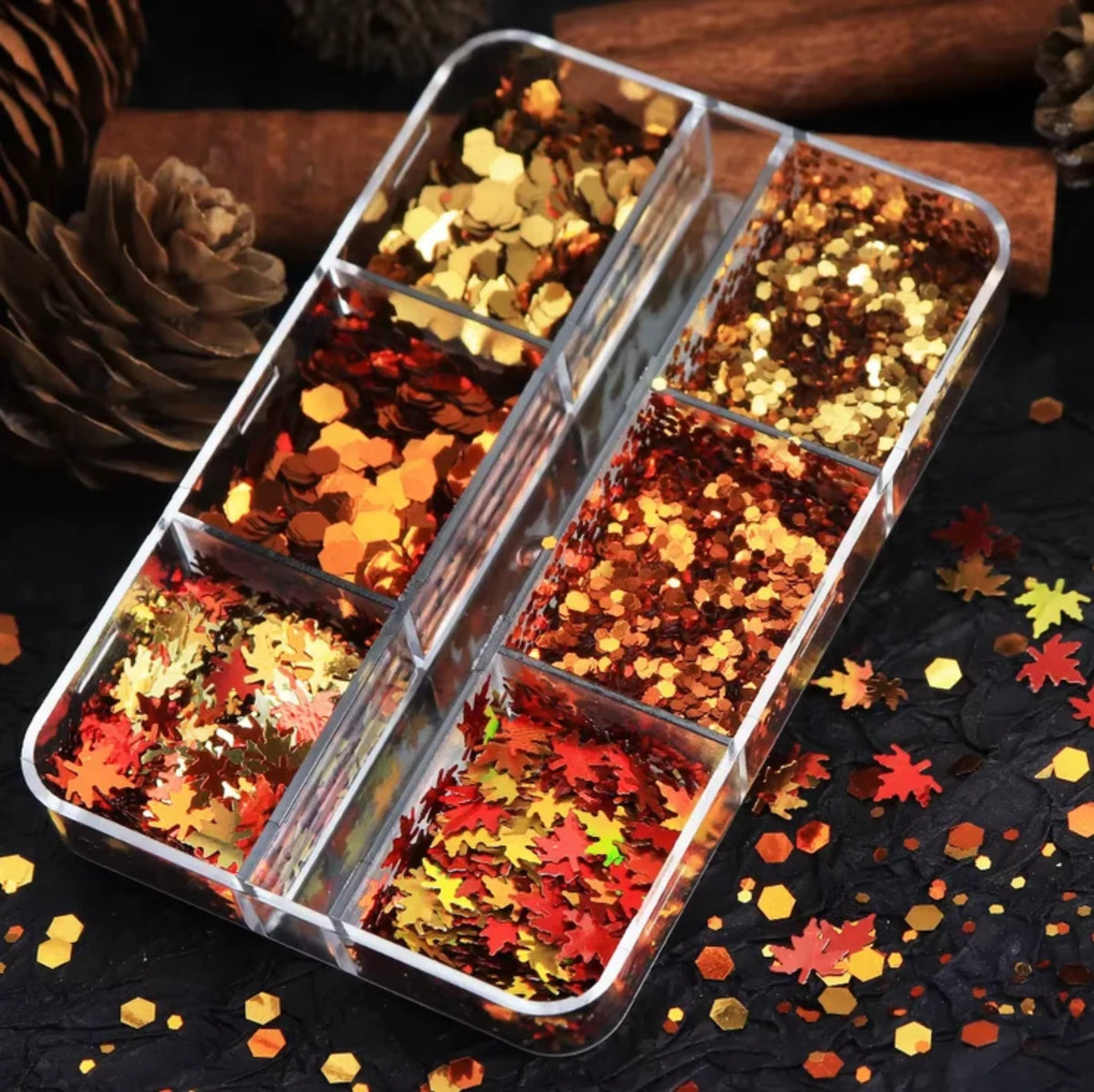 FALL NAIL CHARM | AUTUMN SEQUIN - 6 STYLE