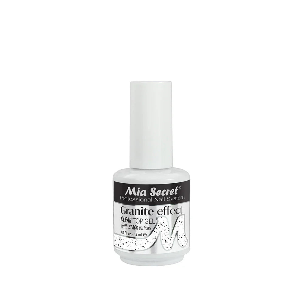 MIA SECRET | Granite Effect Clear Top Gel (With Black Particles) 15ML