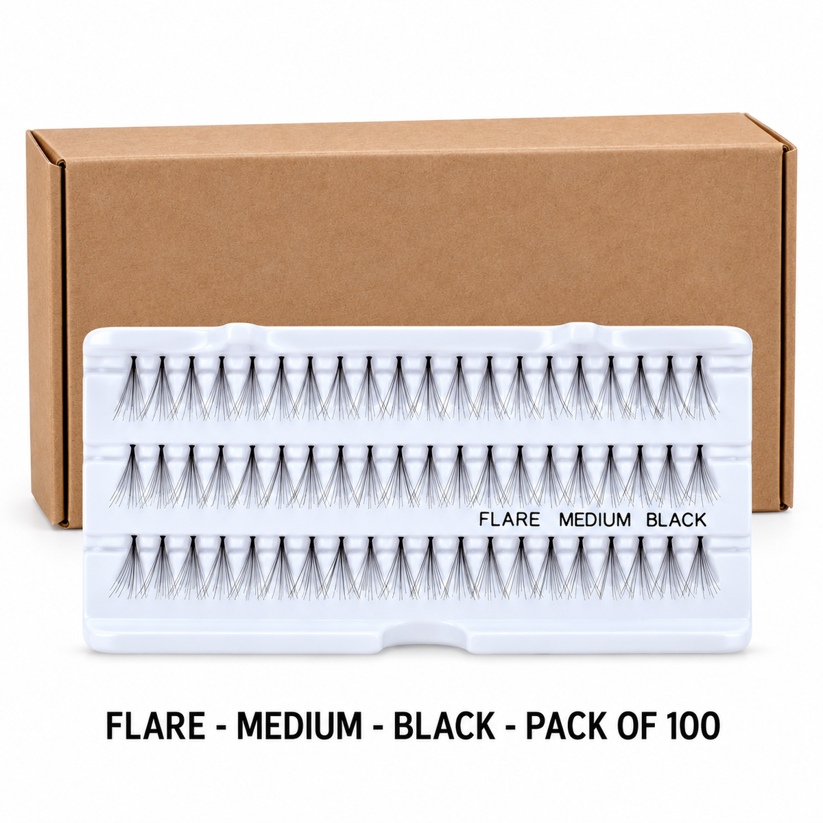 EYELASH - FLARE MEDIUM - BLACK | 100 PK