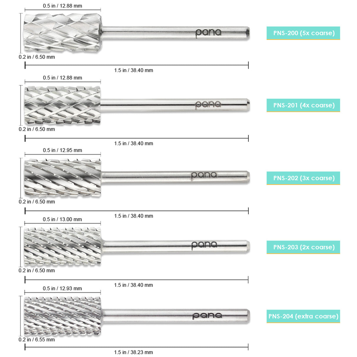 PANA 3/32" LARGE SILVER BARREL BIT -