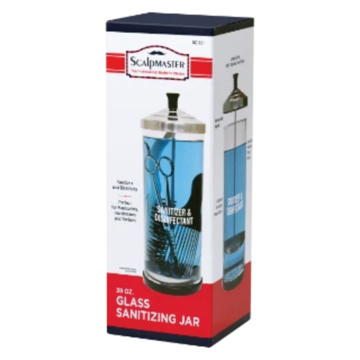 GLASS DISINFECTANT MANICURE JAR (39 OZ)