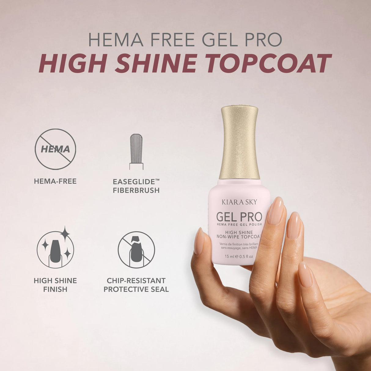 KIARA SKY | GEL PRO HEMA FREE - NON WIPE TOP COAT