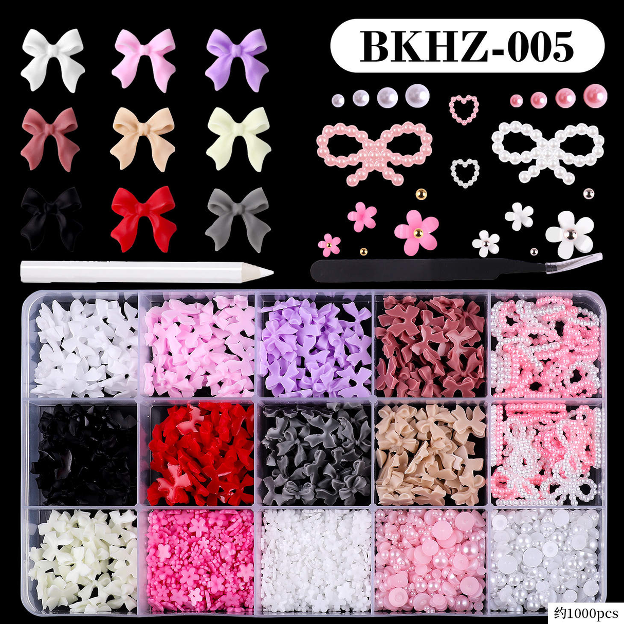 NAIL CHARM | BOW MIX - 15 STYLES