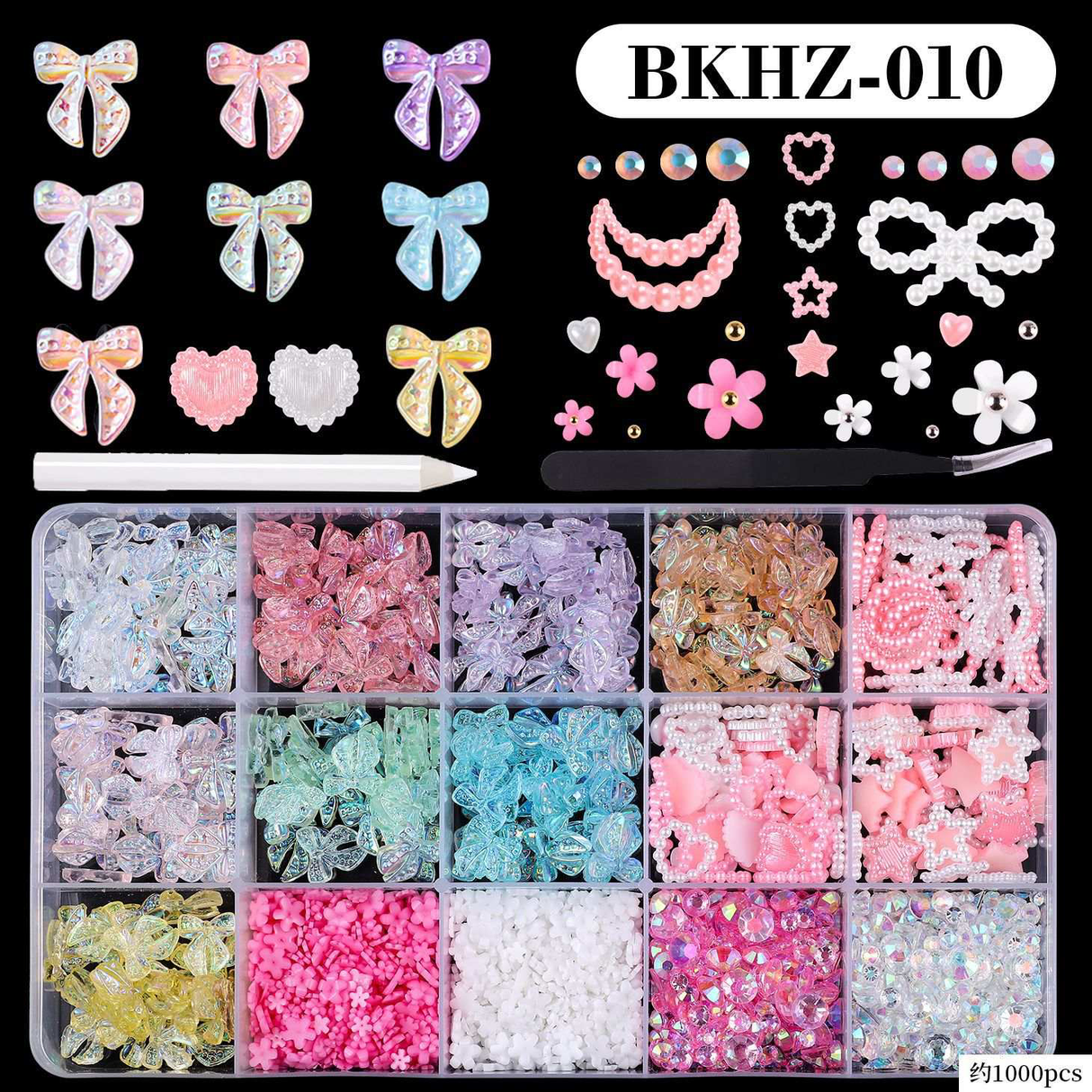 NAIL CHARM | BOW MIX - 15 STYLES