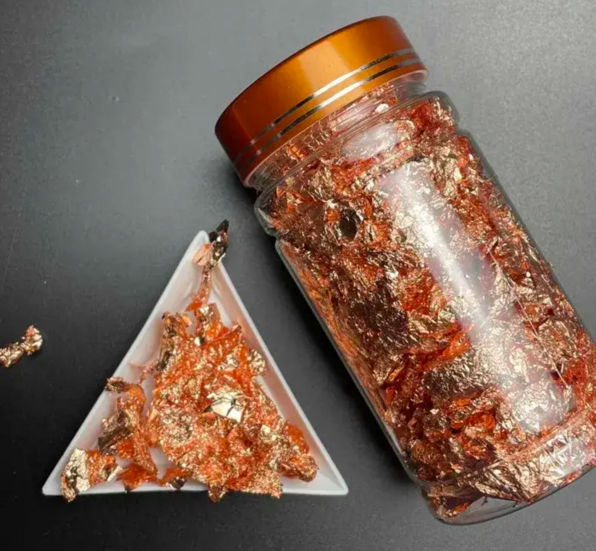 LEAF GILDING FLAKES METALLIC FOIL JAR 3g