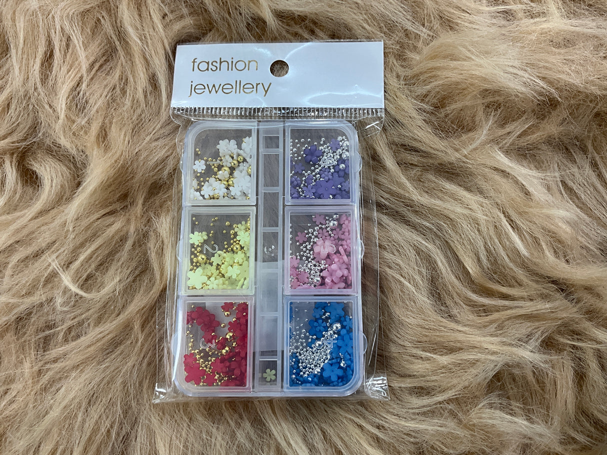 NAIL CHARM | 3D FLOWERS - Tray of 6 grid