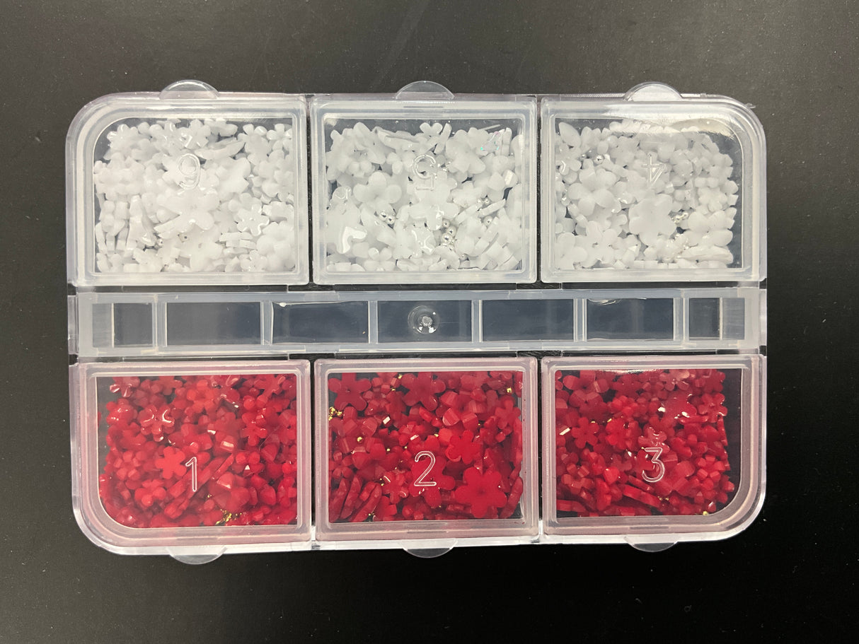 NAIL CHARM | 3D FLOWERS - Tray of 6 grid