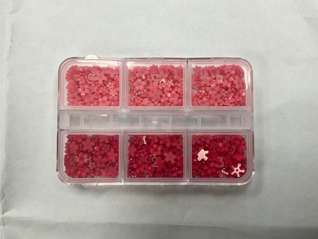 NAIL CHARM | 3D FLOWERS - Tray of 6 grid
