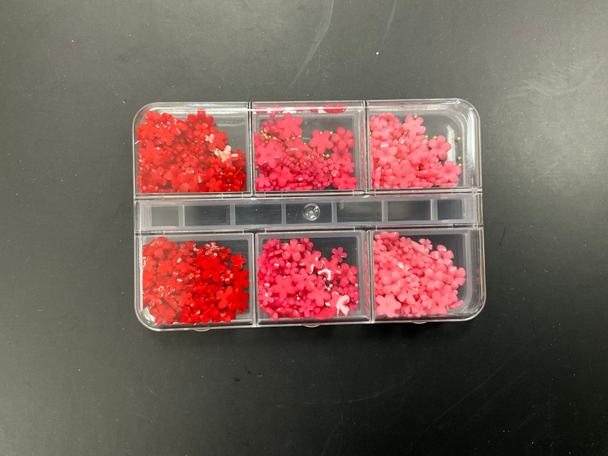 NAIL CHARM | 3D FLOWERS - Tray of 6 grid