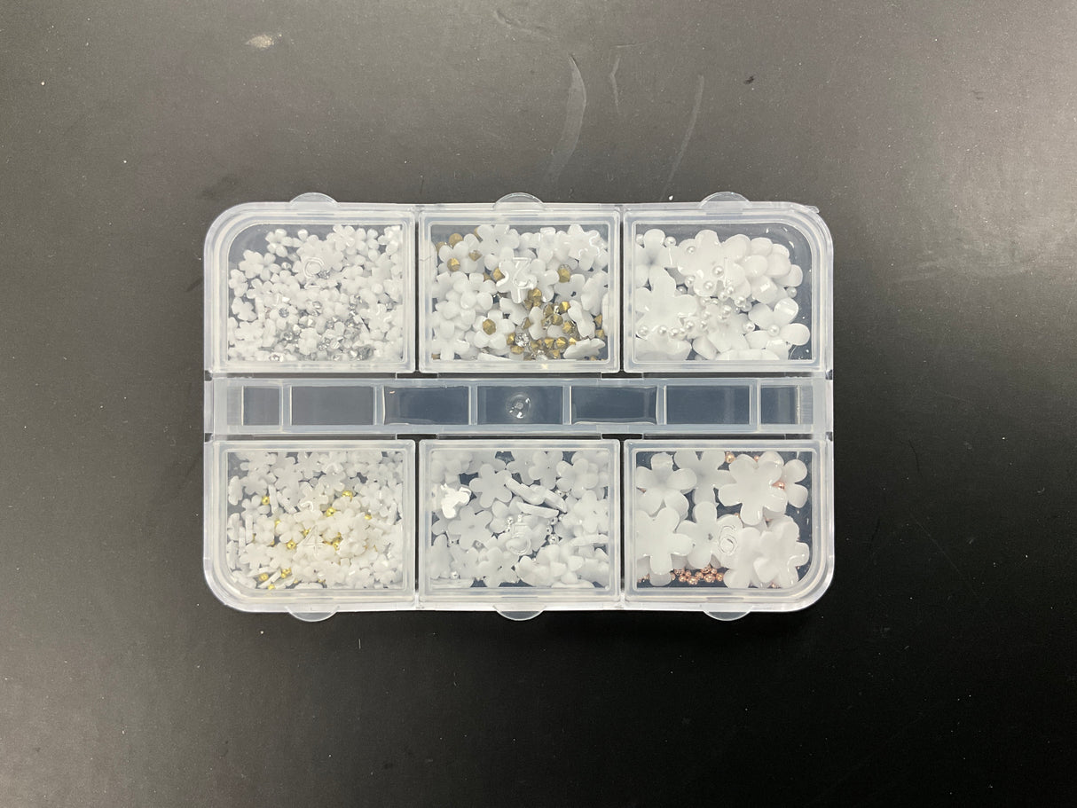NAIL CHARM | 3D FLOWERS - Tray of 6 grid