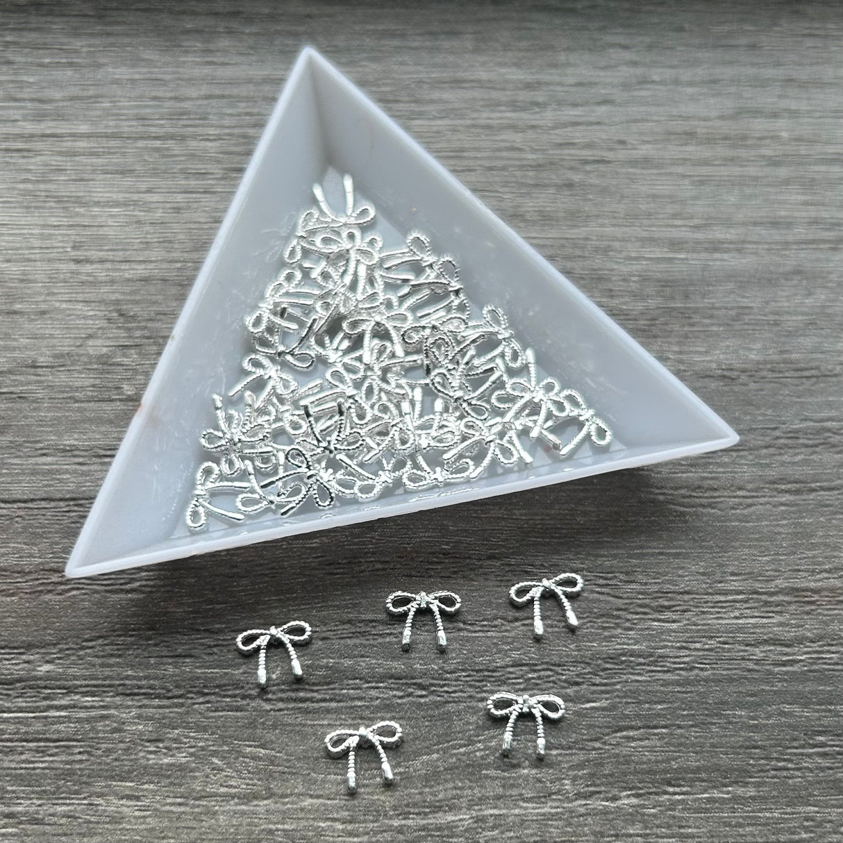 SLIM SILVER BOW | 50PCS