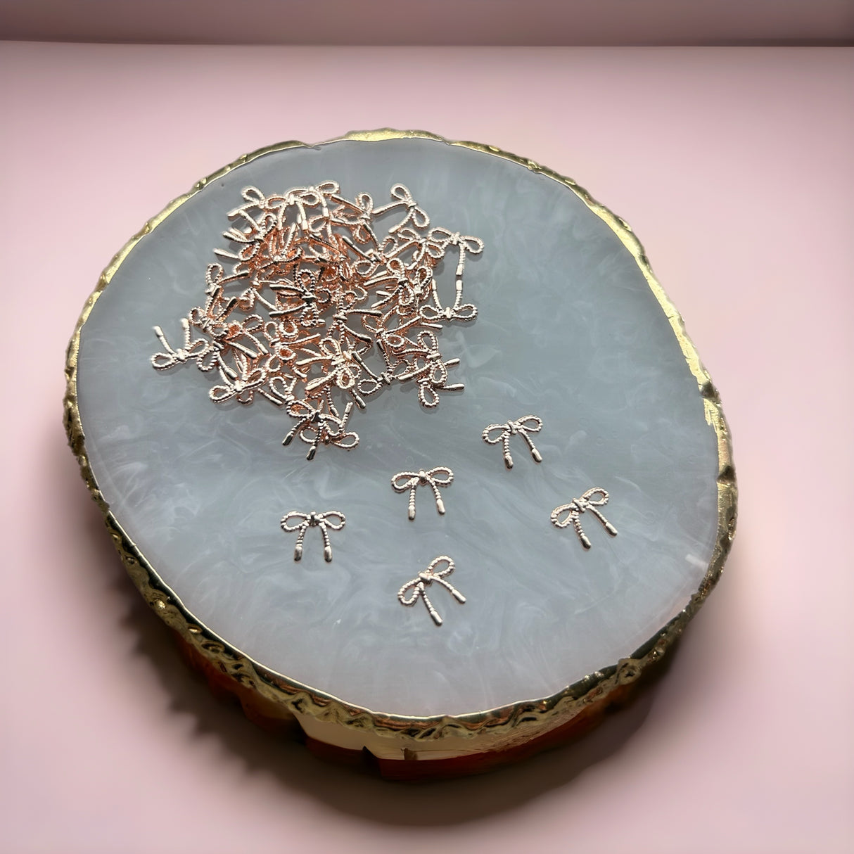 SLIM ROSE GOLD BOW | 50PCS