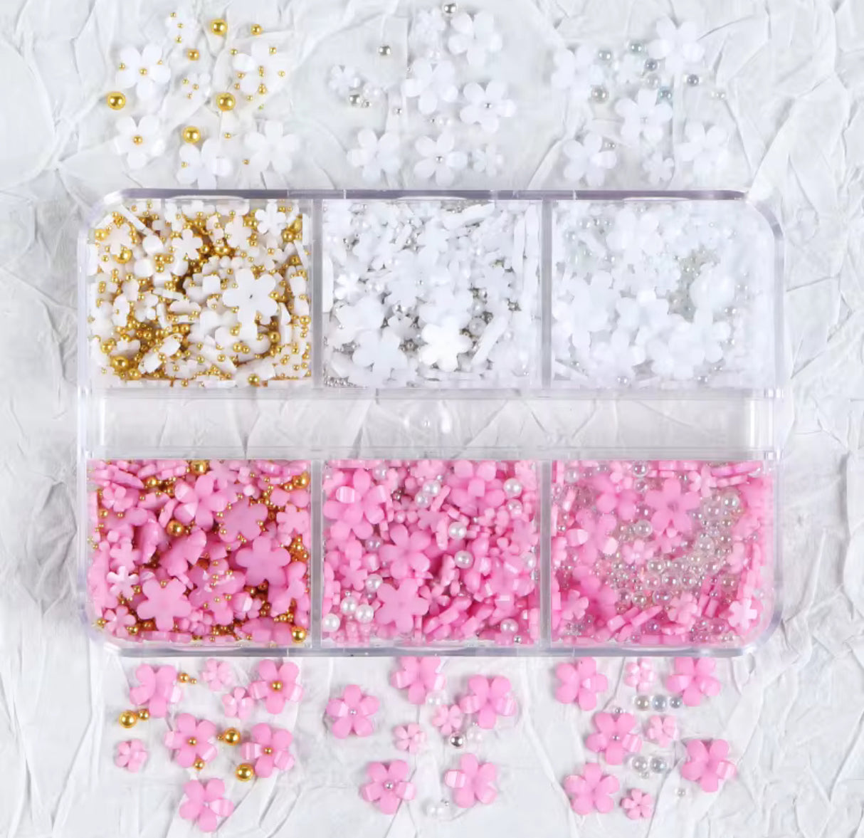 NAIL CHARM | 3D FLOWERS - Tray of 6 grid