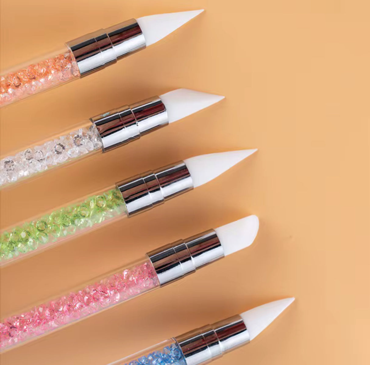 NAIL ART DOUBLE HEAD SILICONE PEN (5 Piece Set)