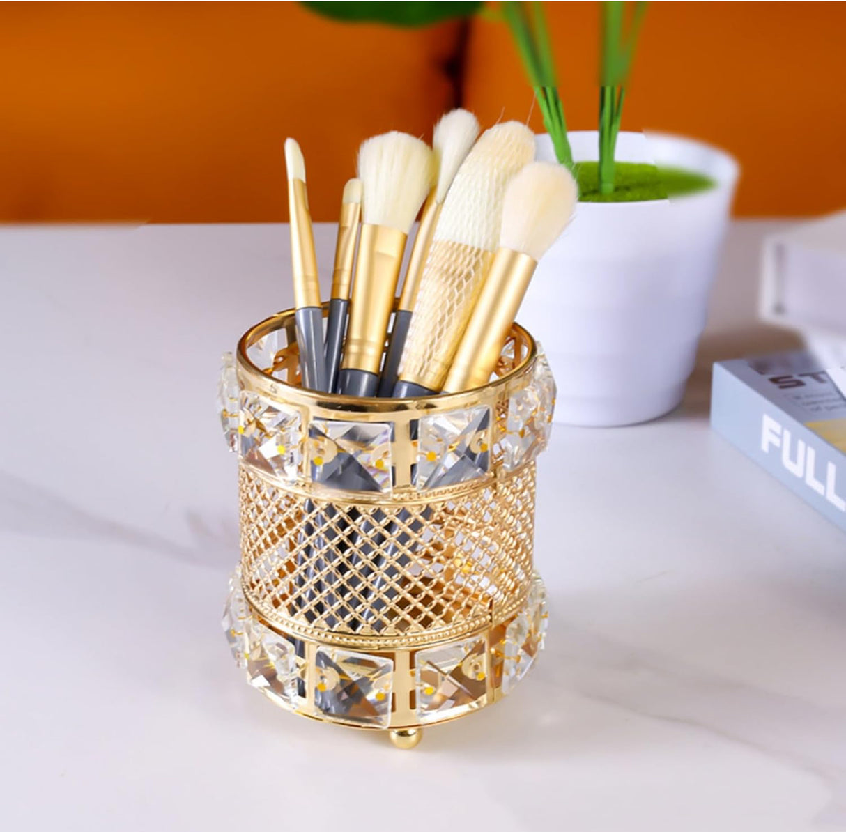 CRYSTAL BRUSH HOLDER